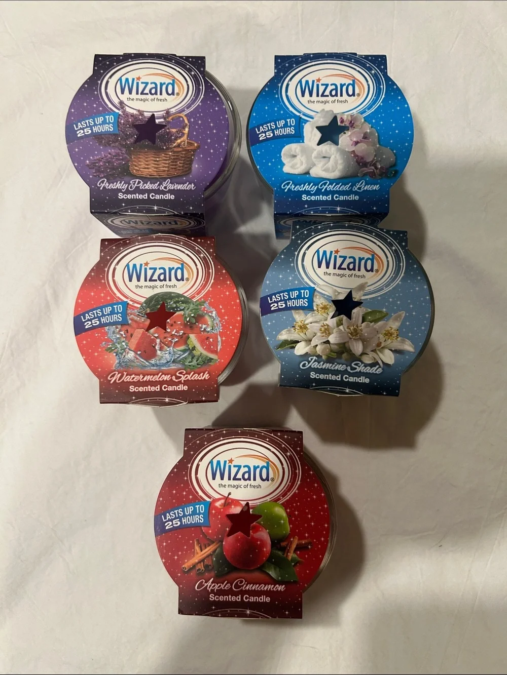 Wizard candles and gel refreshers.